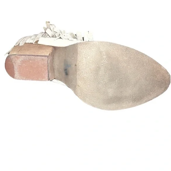 Coconuts by Matisse Shelton Ankle Boot Womens Sz 6.5 Faux Suede Fringe Point Toe - Picture 6 of 8